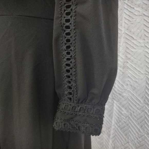 H&M Black Lace Detail A-Line Dress - Picture 7 of 10